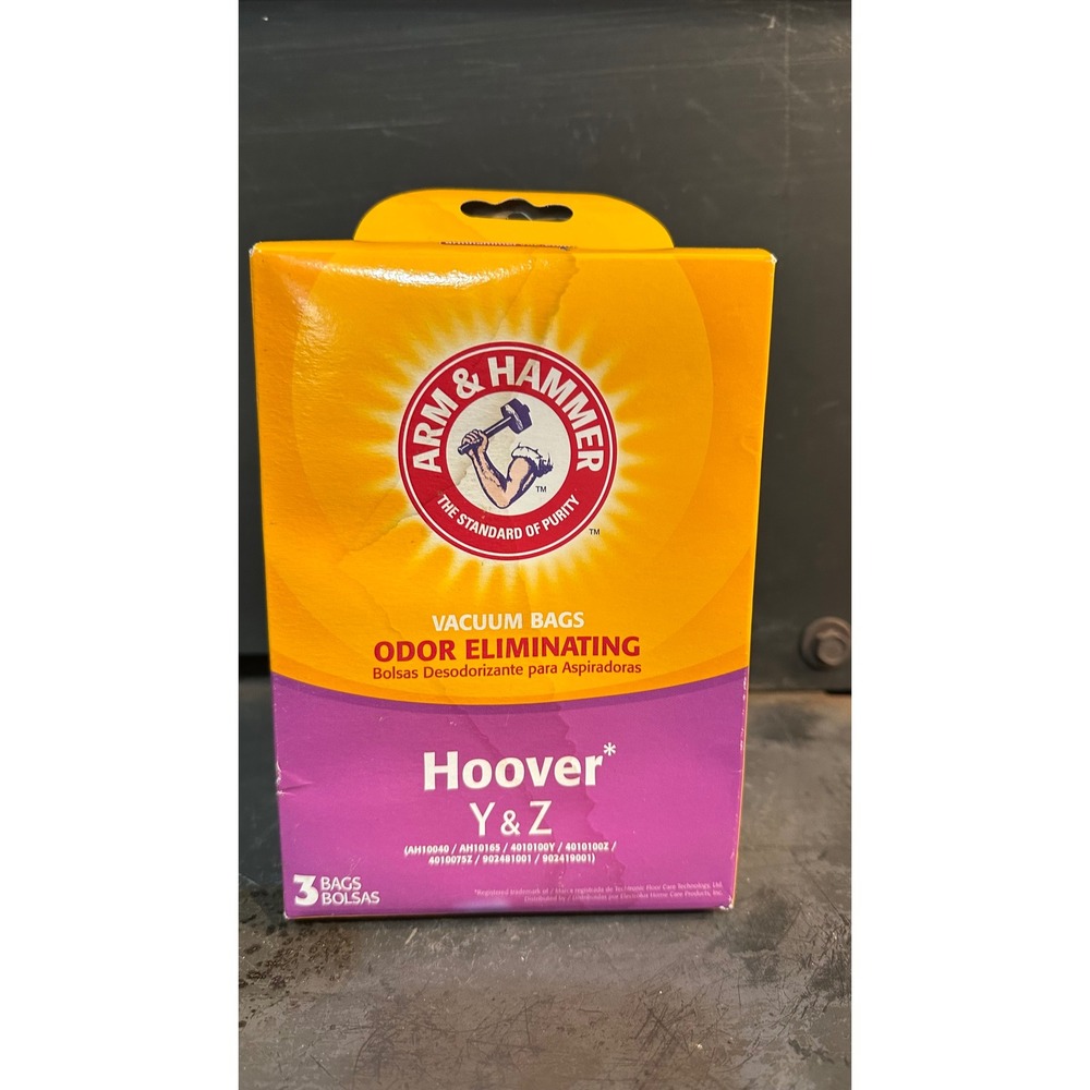 Arm & Hammer Hoover Y‎ & Z Vacuum Bags Odor Eliminating 3-Pack 62611G